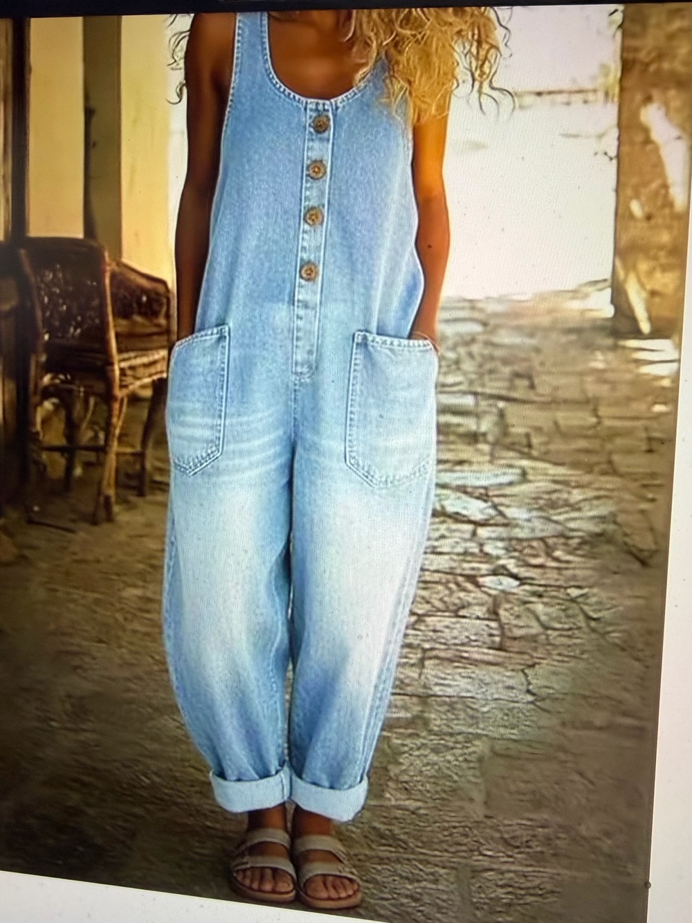 Light Blue Denim Overalls - Casual Women Jeans Jumpsuit - NWT- Size M